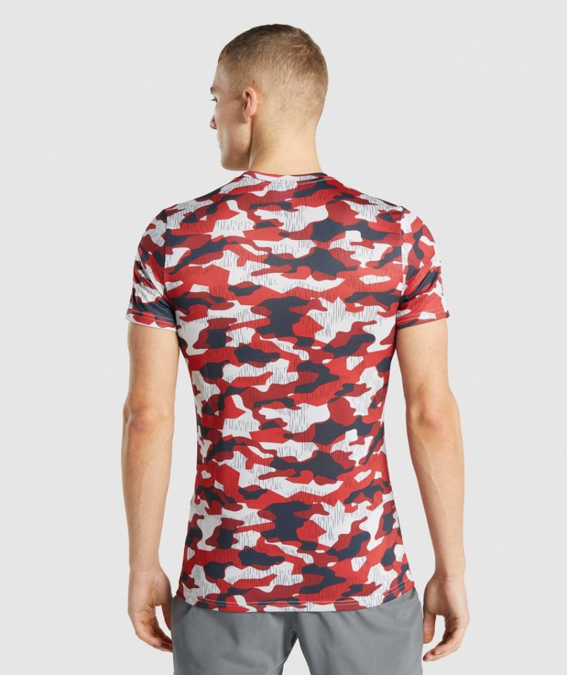 Men's Gymshark Arrival T-Shirts Camo | NZ 4VYDGX